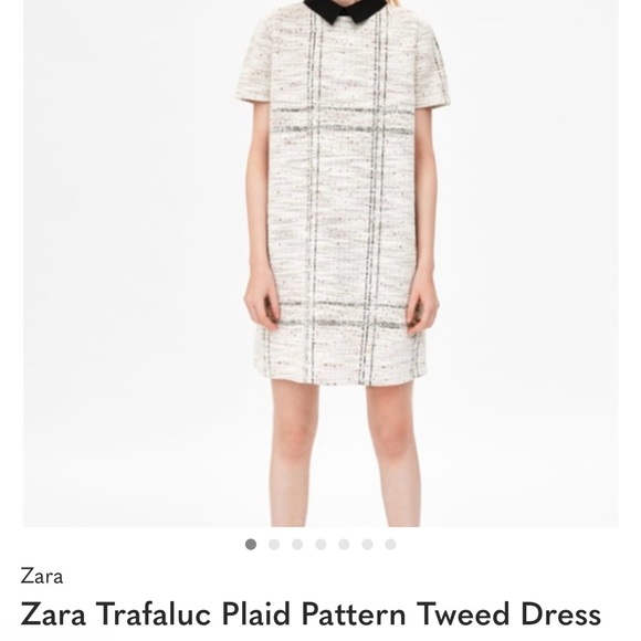 Zara Dresses & Skirts - Zara Trafaluc Plaid Tweed Dress M